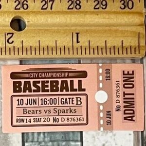 🌀10/$10🌀 Vintage Entrance Ticket Reusable Sticker Decal